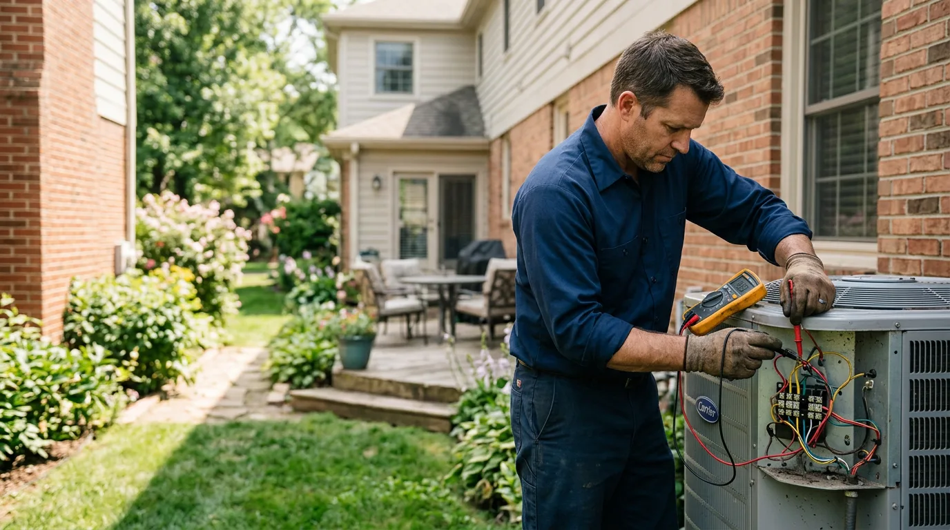 HVAC technician working near Lisbon, OH